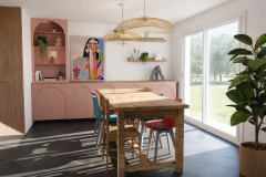 Salle à manger colorée