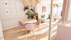 Appartement lumineux, design et féminin