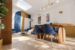 Espace lumineux et élégant avec plantes